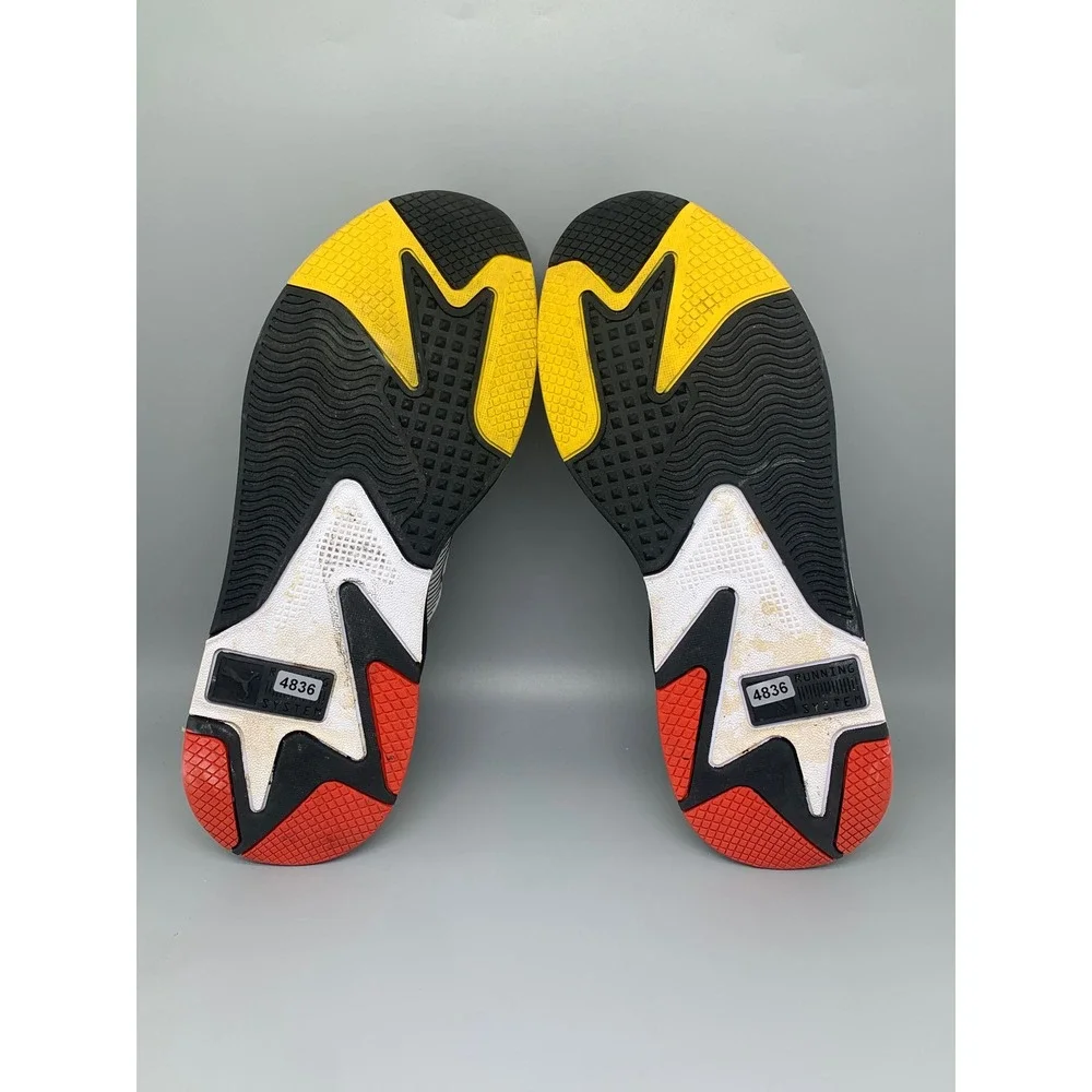 Puma RS-X Toys White Yellow Red Running Shoes 369449-15 Men's Sz‎ 13